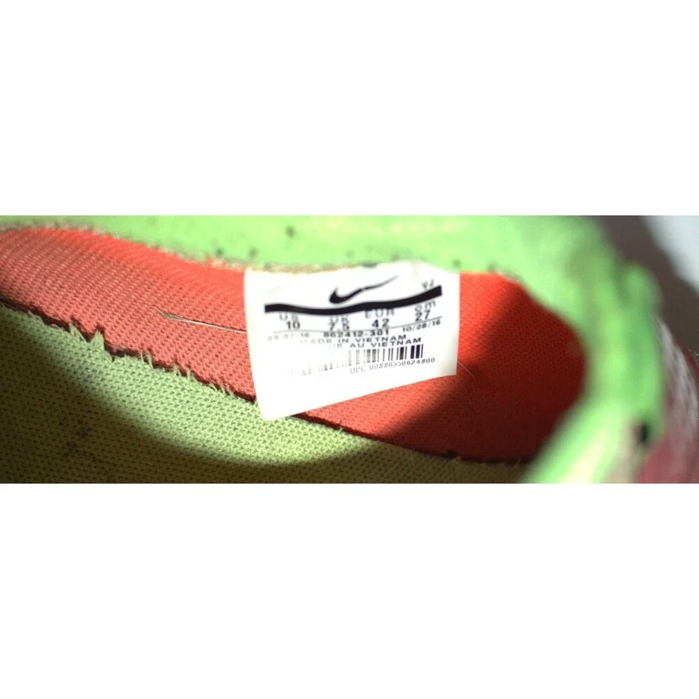 NIKE Sock Dart Ghost Green/Watermelon Multicolor Women's Size‎ 10